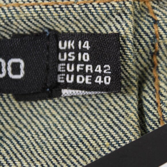 Boohoo Distressed Hem Denim Tennis Skirt - NWT - Size 10 - Picture 6 of 10